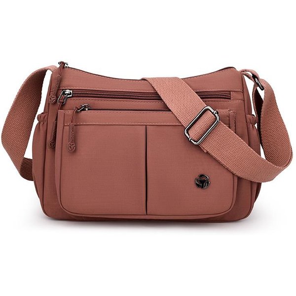 Torba Damska DużA Pojemność Torba Na Ramię Crossbody Lekka Nylonowa Torba Dla Mamy Brown-image