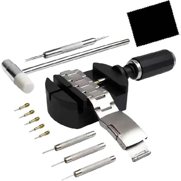 Herramienta Para Quitar Eslabones De Reloj, Kit De Herramientas Para Reparar Correas De Reloj, Kit De Herramientas Para Relojes, Herramienta Para Quitar Eslabones Y Reemplazar Correas De Reloj. Negro-image