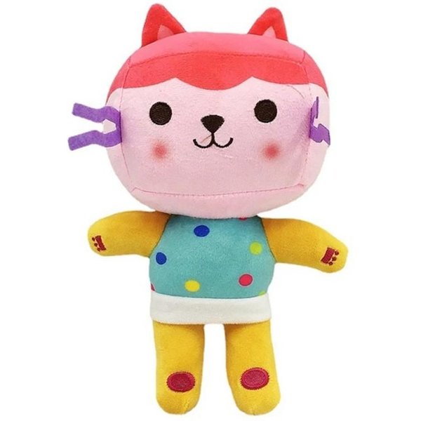 Nuevo Juguete De Peluche Casa De MuñEcas De Gabby Personaje De Dibujos Animados Animales De Peluche Gato Sonriente Coche Gato Abrazo NiñA Gaby Regalos De CumpleañOs-image