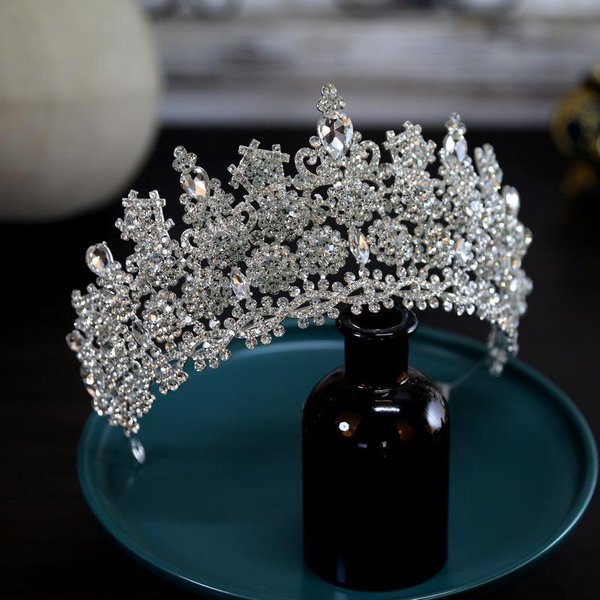Estilo Europeo AtmóSfera Lujosa Corona De Novia Corona Para Boda Tocado Corona Tiara Accesorios Para El Cabello Vestido De Novia Principal-image