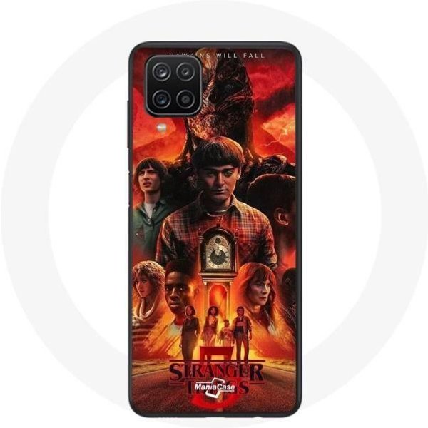 Funda - Maniacase - Samsung Galaxy A12 - Negra - Flexible - Stranger Things Temporada 5-image