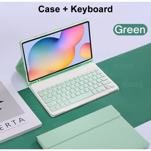 Etui Z Klawiaturą Do Galaxy Tab S6 Lite 10,4 Cala, Odpinana OsłOna Klawiatury Do Samsung Tab S6 Lite SM-P610 P613 P615 P619 French Keyboard-image