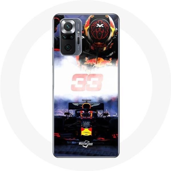 Funda Para Xiaomi Redmi Note 10 Pro FóRmula 1 Max Verstappen Piloto De F1 Negro Rojo Y Amarillo-image