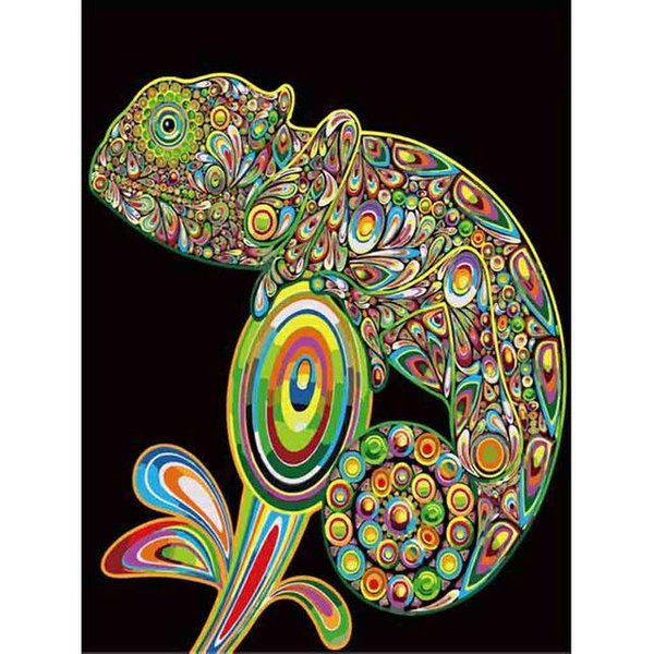 Pintura De Diamantes 5D, ImáGenes De CamaleóN De Diamantes De ImitacióN, Bordado De Diamantes, Pintura De Animales, DecoracióN Del Hogar 20X30CM-image