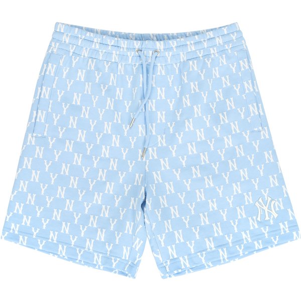 MLB New York Yankees Estampado Integral Corte Holgado Deportivos Casuales Pantalones Cortos Unisex Azul 3ASPM0123-50BLL XS White-image