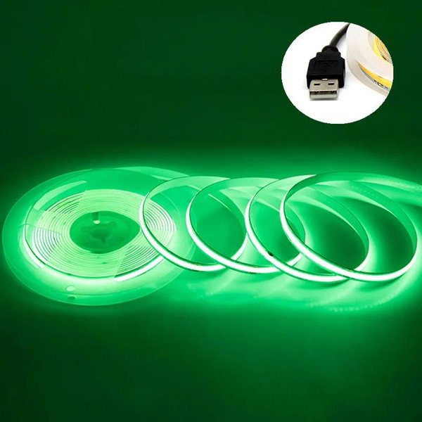 TaśMa COB DC 5V USB 320 Diod Led/M BiałY/Lodowy BłęKit/RóżOwy/żółTy/RóżOwy/Czerwony Elastyczna WstążKa Lina Nocna Lampka Nocna PodśWietlenie TV TaśMa LED 3M-image