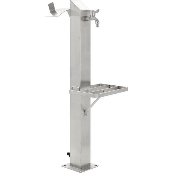 Kolumna Wodna Do Ogrodu Kwadratowa Ze Stali Nierdzewnej 95 Cm-image