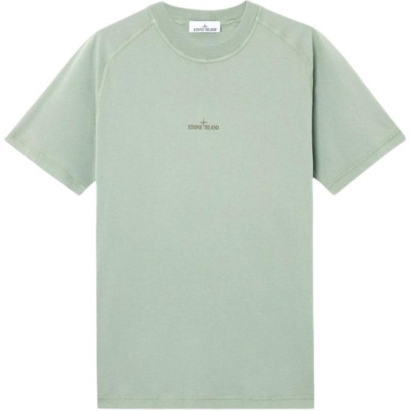 Koszulka MęSka Z Logo Stone Island, Dopasowany KróJ, Z OkrąGłYm Dekoltem, Kolor SzałWiowy, K1S152100020S0080-V0055 M Gray-image