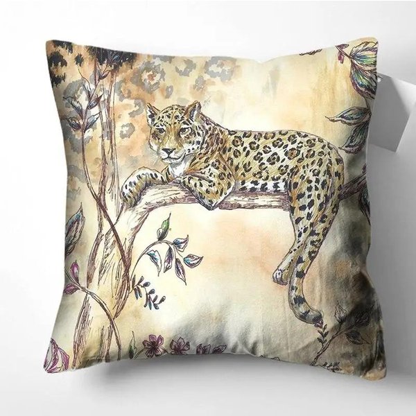 Funda De Almohada Con Estampado De Tigre Funda De CojíN Suavidad Fundas De Almohada Decorativa Sofá Sala De Estar DecoracióN DecoracióN Del Hogar 45X45Cm-image