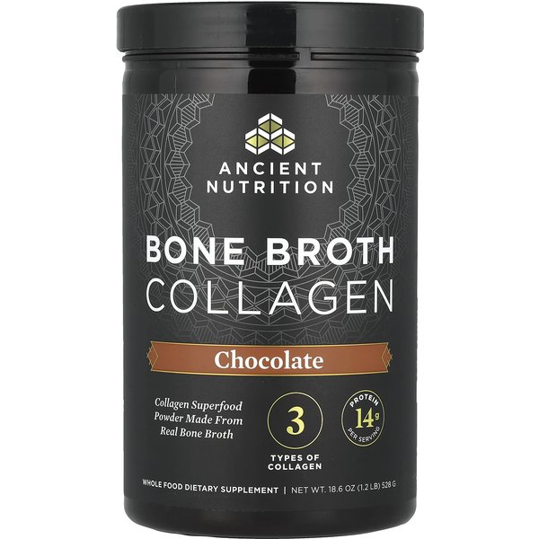 Ancient Nutrition, ColáGeno De Caldo De Huesos, Chocolate, 1.2 Lb (528 Gramos)-image