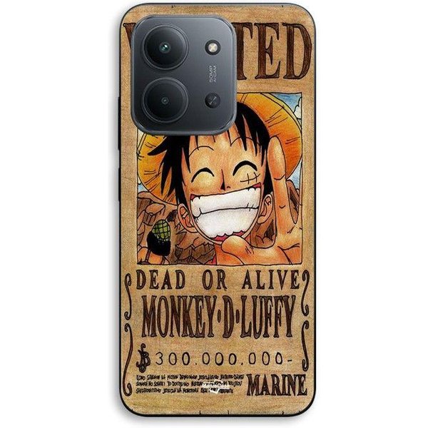 Coque De TéLéPhone - Maniacase - Xiaomi Redmi 15C 5G - Silicone Tpu - Souple - Wanted Poster Luffy Negro-image