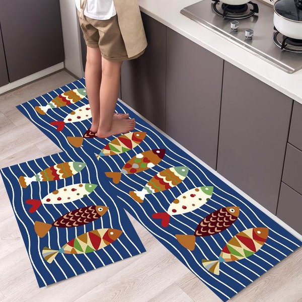 Mata Kuchenna AntypośLizgowa Zmywalna Wycieraczka WejśCiowa Do łAzienki Mata PodłOgowa Do Domu Salon Sypialnia Nocny Dywanik Korytarz DłUgie Dywany 40Cmx60Cm 1Pc-image