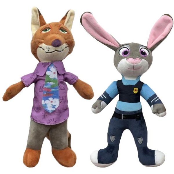 Zootopia 2 Pluszowa Zabawka Anime KróLik Judy Hopps Lalka Lis Nick Wilde Lalka Pluszowa MięKka Lalka Prezent Na Urodziny Dziecka Najnowszy Rocznik Prezent Gray-image