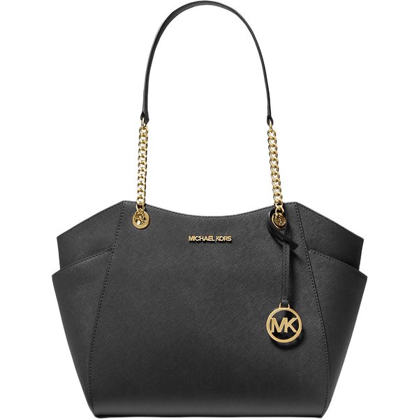 Michael Kors MK Jet Set Travel Cadena Logo VersáTil Gran Capacidad Bolso Tote Mujer Bolsos Tote Negro 35T5GTVT3L-BLACK Basic Set (Bag+Dust Bag) Gray-image