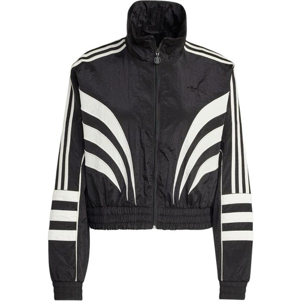 Adidas Originals Cutline Spliced Casual Wygodna Zapinana Na Zamek Kurtka Retro Sportowa Ze StóJką Damska Kurtka Czarna IW5511 2XS Black-image