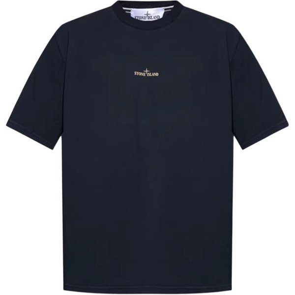Stone Island Sweter Z OkrąGłYm Dekoltem Naszywka KróTki RęKaw Koszulka MęSkie Koszulki K2S152100037S0197-V0020 XL Black-image