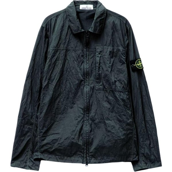 Koszula Wierzchnia Stone Island Z Naszywką Kompasu, Kolor Szary OłOwiany, MęSkie, Top 811511819-V0062 M Black-image