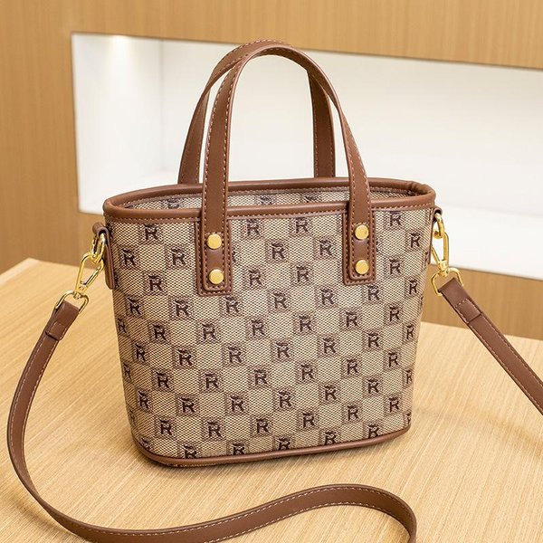 Bolso Cubo Estampado De Moda, Bolso Sencillo Para Mujer, Bolso De Mano Cesta De Verduras De Verano, Bolso Cruzado De Un Solo Hombro-image