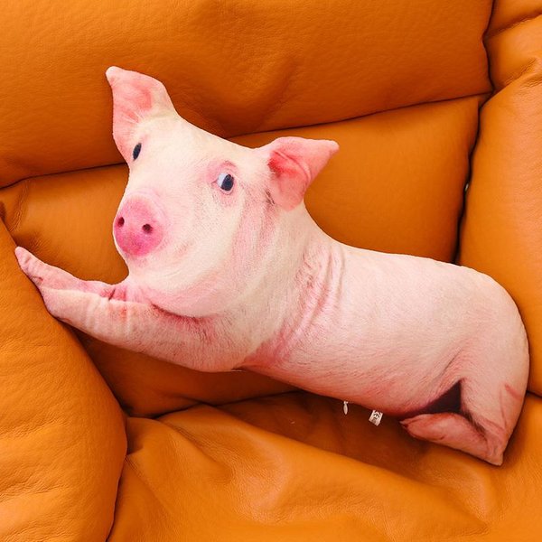 Juguete De Peluche De Cerdo De Dibujos Animados Lindo Simulado Relleno Animal Suave MuñEca Cerdo Realista Almohada Creativa NiñOs NiñOs Juguetes Regalo Para NiñA-image