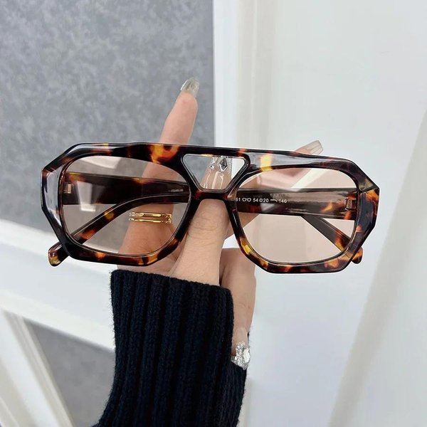 Elegantes Gafas De Sol Cuadradas Color OcéAno Femeninas Retro Lujo Gafas De Sol Femeninas DiseñAdor Retro Espejo ConduccióN Oculos De Sol Other Gray-image