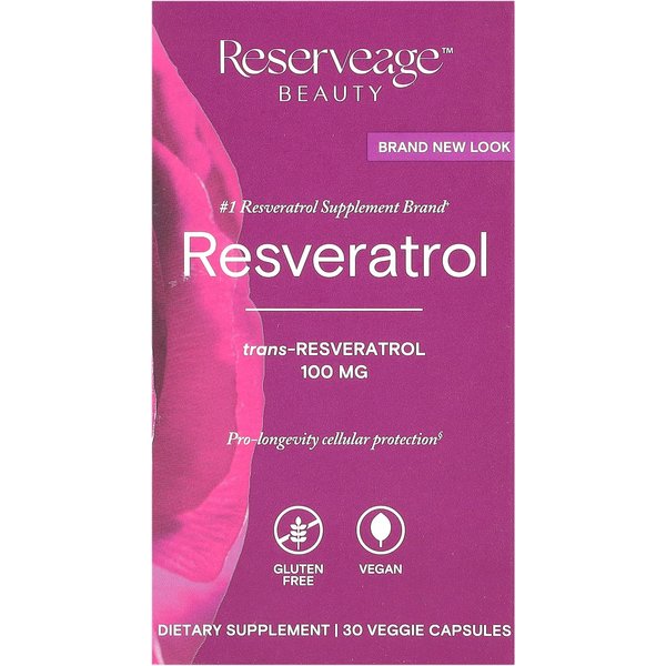 Reserveage Beauty, Resveratrol, 100 Mg, 30 CáPsulas Vegetales-image
