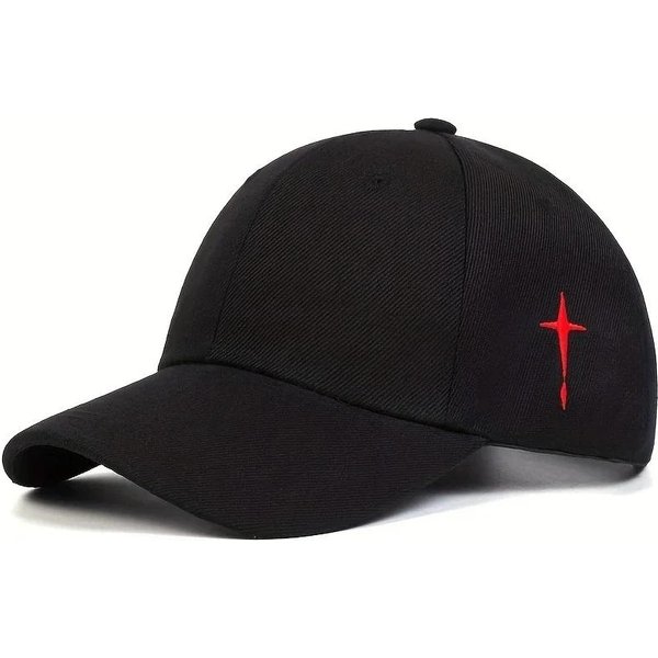 Unisex Czapka Baseballowa Snapback Z Haftem KrzyżYkowym Wiosna I Jesień Outdoor Regulowana Codzienna Czapka Ochrona Przeciw SłOńCu Black-image