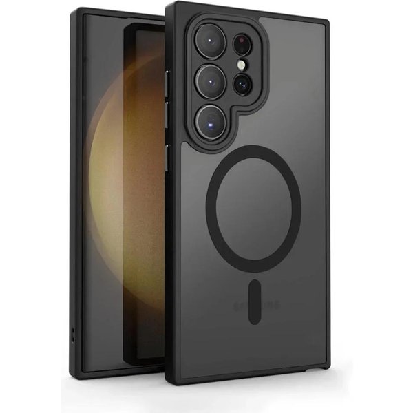 Magnetyczne Luksusowe Matowe Etui Na Telefon Dla Samsung Galaxy S26 S25 S24 S23 Ultra Plus FE Ochrona Obiektywu Bezprzewodowe ŁAdowanie Odporne Na WstrząSy Pokrowiec For Galaxy S26 Plus-image