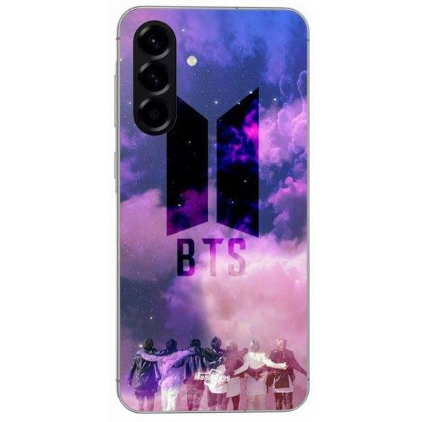Funda - Maniacase - Samsung Galaxy A36 - Silicona - Logo Bts - Flexible - Kpop Negro-image
