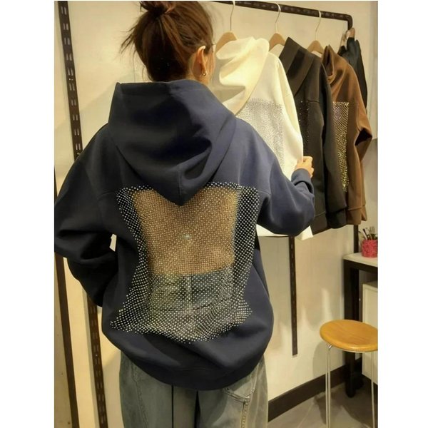 Damska Przezroczysta Bluza Z Kapturem Modny Pusta Sweter Lekka Bluza Z DłUgim RęKawem Na Co Dzień I Styl Streetwear Xs-image