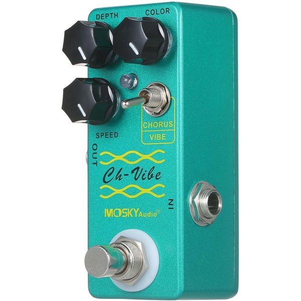 Moskyaudio Chorus/Vibe Pedał EfektóW Pedał EfektóW Gitarowych Pojedynczy Mini Pedał EfektóW Zielony-image