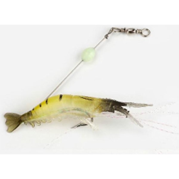 SeñUelo De Pesca Blando SeñUelos Luminosos De CamaróN Cebo Artificial Blando Con Anzuelo Giratorios Aparejo De Pesca De Carpas-image