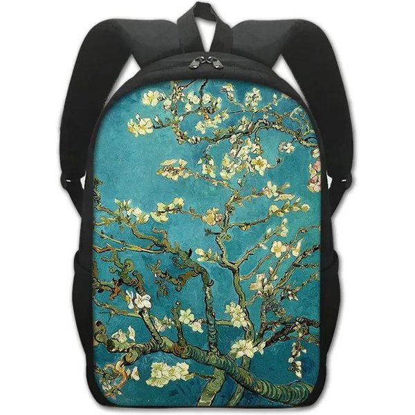 Mochila De Pintura Al ÓLeo Beso De Girasol Noche Estrellada Van Gogh Monet Klimt Bolsas Escolares Mujeres Hombres Mochila Estudiante Mochilas Para PortáTil-image