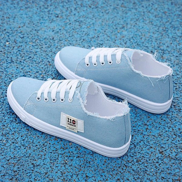 Buty PłóCienne Damskie Nowe Buty Damskie Wiosenne BiałE Buty Studenckie Buty Sportowe PłAskie Trampki 37 Gray-image
