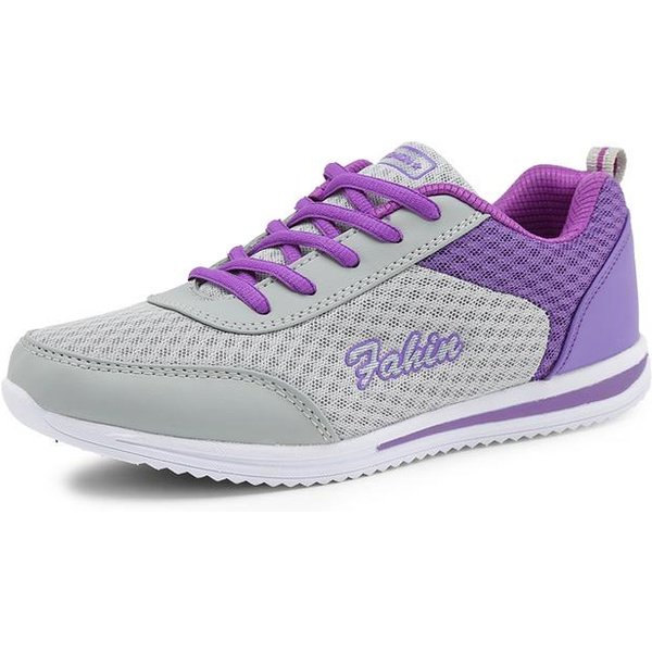 Rimocy Zapatillas De Deporte Transpirables De Varios Colores Para Mujer, Zapatos Planos De Malla Ligeros De OtoñO Para Mujer, Zapatos Deportivos Casuales Antideslizantes Para Mujer 40 PúRpura-image