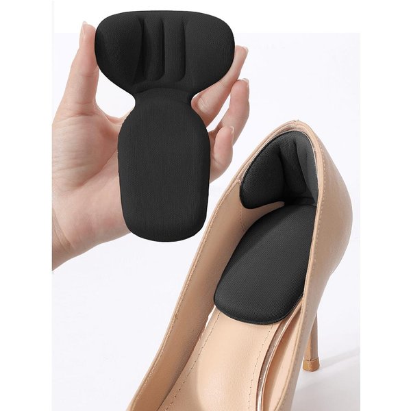 1 Par De Agarraderas Para TalóN, Almohadillas De Relleno, Inserciones Para Zapatos Sueltos, Almohadillas Para TalóN Ajustadas Para Zapatos Demasiado Grandes Hombres Mujeres Negro-image