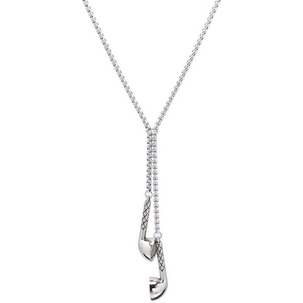 Collar Con Forma De Auriculares, Estilo Hip Hop, Moderno, Con Rebote, Estilo Moderno, Para Sudadera, SuéTer, Cadena De AleacióN White-image