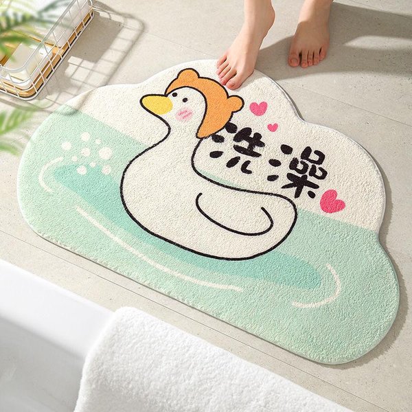 Alfombrilla De Suelo Para BañO Puerta De Inodoro Alfombrilla Absorbente Para Pies Alfombra Antideslizante Para Inodoro Felpudo Felpudo Felpudo Inodoro Semi-Redondo 40*60Cm-image