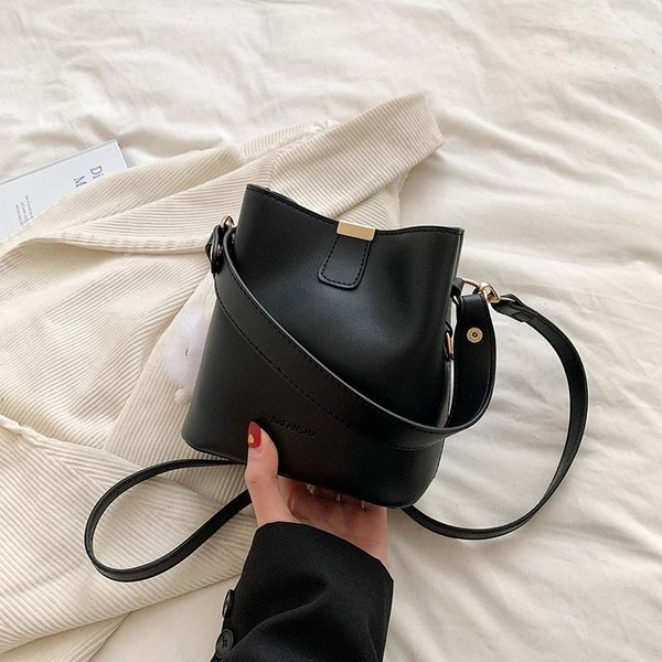 Codzienna RęCzna Torebka Typu KubełEk Dla Kobiet Modna Torebka Na Ramię Crossbody One Size Czarny-image