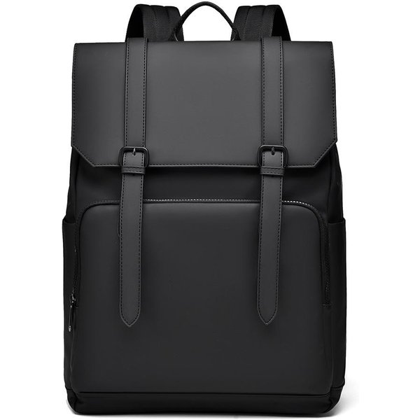 Mochila De Gran Capacidad Para Viajes Diarios, Mochila Para Hombre, Color SóLido Para OtoñO, Moderna Y Sencilla One Size Negro-image
