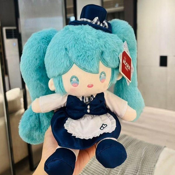 ÚLtima MuñEca De Peluche Hatsune Miku Dibujo Animado PeriféRico De Anime Ropa De Cosplay Hatsune Miku Almohada De Sofá De Peluche CompañEro De Juegos Para NiñOs Juguete MuñEca Regalo Blue-image