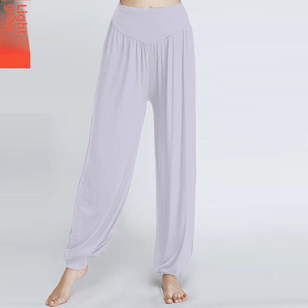 Pantalones Deportivos De Ejercicio De Modal Para Yoga Y Danza, Pantalones Bombachos Holgados De Talla Grande XL Gray-image