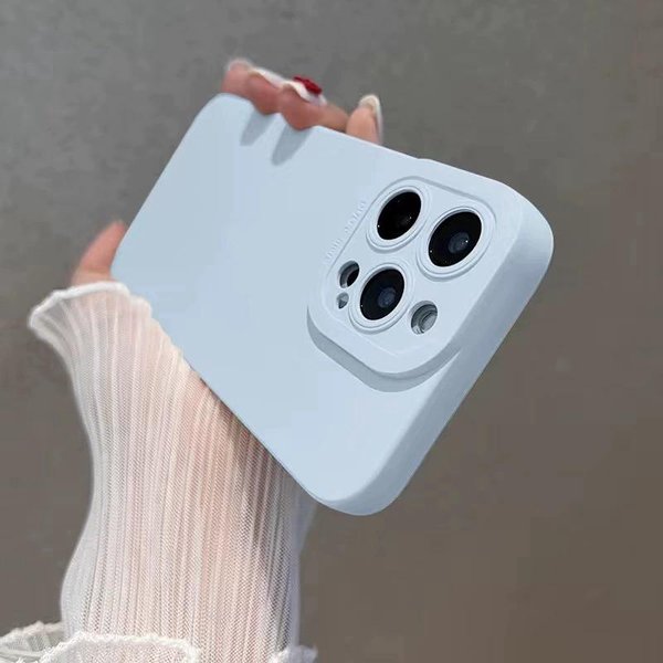 Luksusowe Etui Silikonowe W PłYnie Na Iphone 11 12 13 14 15 16 17 Pro Max Air Plus MięKki Odporny Na WstrząSy Zderzak Etui Pokrowiec For Iphone 17Pro Max BłęKitny Kolor-image