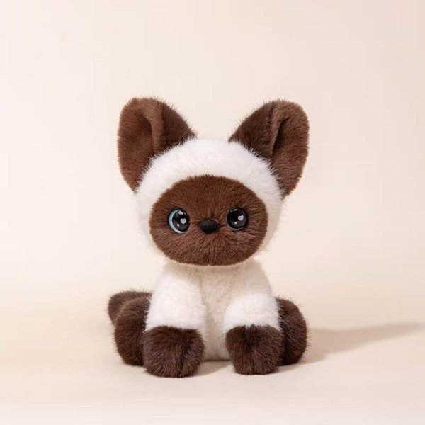 Linda MuñEca De Peluche CompañEra De 24Cm Peluche Animal De Peluche SúPer Suave Gato Peluches Escritorio-image