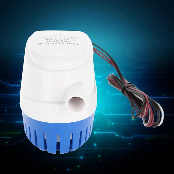 Bomba De Achique Sumergible AutomáTica Para Barco De 12V Con Interruptor De Flotador G750‑12V‑06 Negro-image