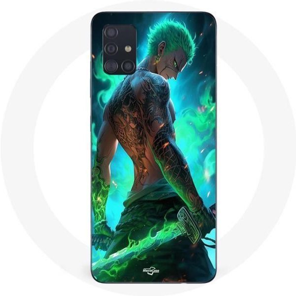Funda Maniacase Para Samsung Galaxy A51 4G One Piece Zoro 3D Manga Anime Fanart-image