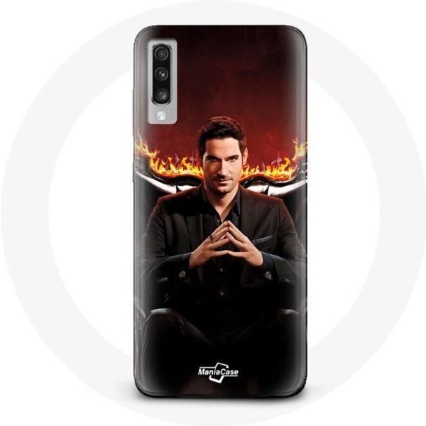 Funda - Maniacase - Samsung Galaxy A70 - Lucifer Morningstar - Flexible - Negra-image