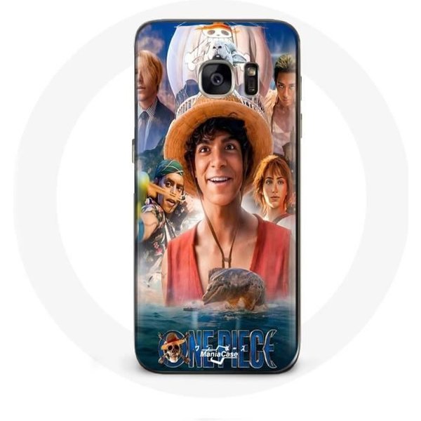 Funda Para Samsung Galaxy S7 - One Piece - Luffy - Flexible - Blanca - Mixta-image