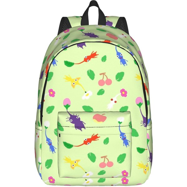 Pikmin 4 Mochila Para Hombres Mujeres Casual Estudiante Senderismo Viaje Mochila Diaria Bolso De Hombro Para PortáTil Regalo S-image