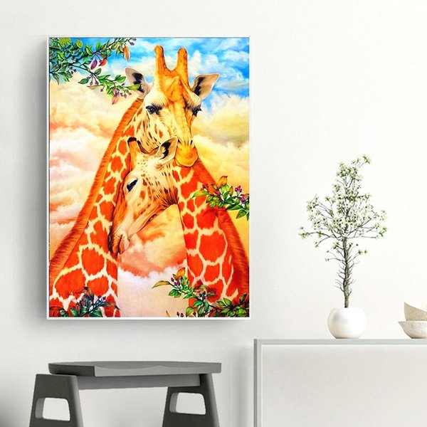 Pintura De Diamantes 5D Animal Bordado De Diamantes Venta Jirafa Mosaico De Diamantes Imagen PedreríA DecoracióN Del Hogar 20X30CM-image