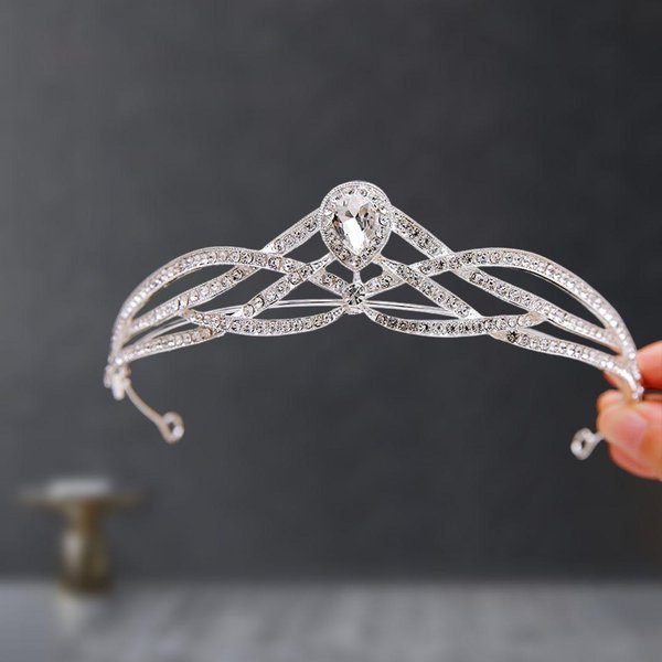 Corona Tiara Infantil Corona De PequeñA Princesa Diadema De CumpleañOs Accesorios Para El Cabello De Cristal Para NiñAs Regalo De CumpleañOs Gray-image